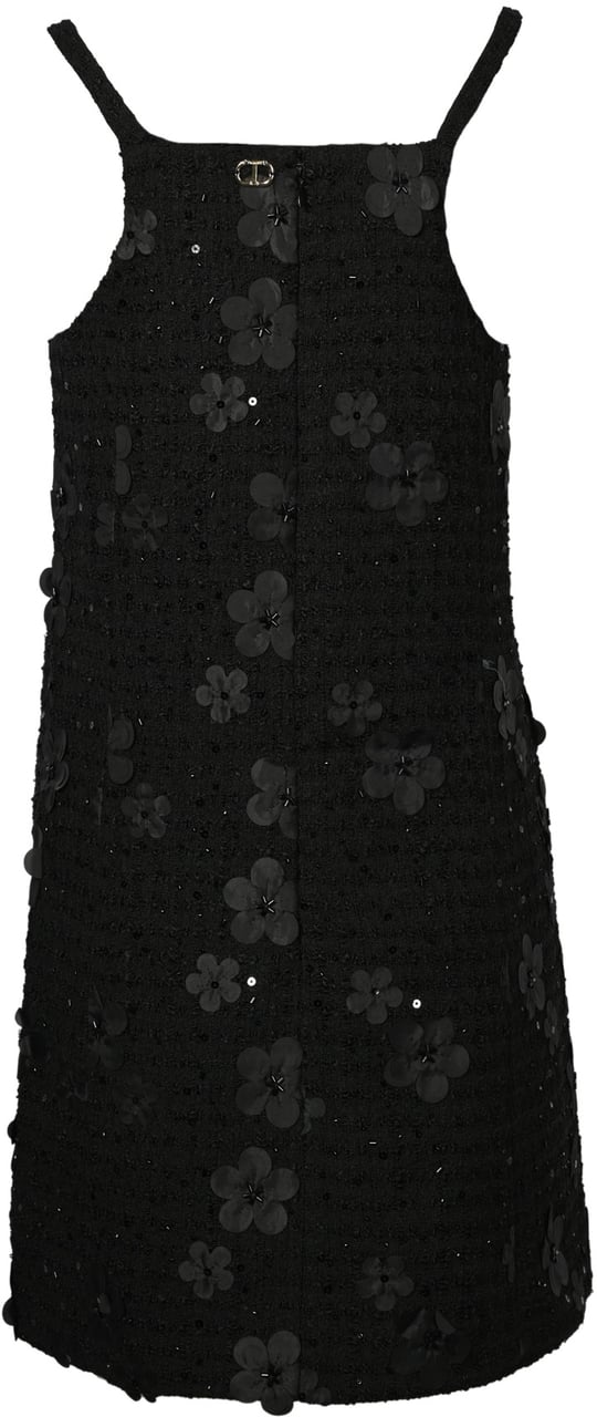 Twin-set Dresses Boucle Fiori Nero Zwart