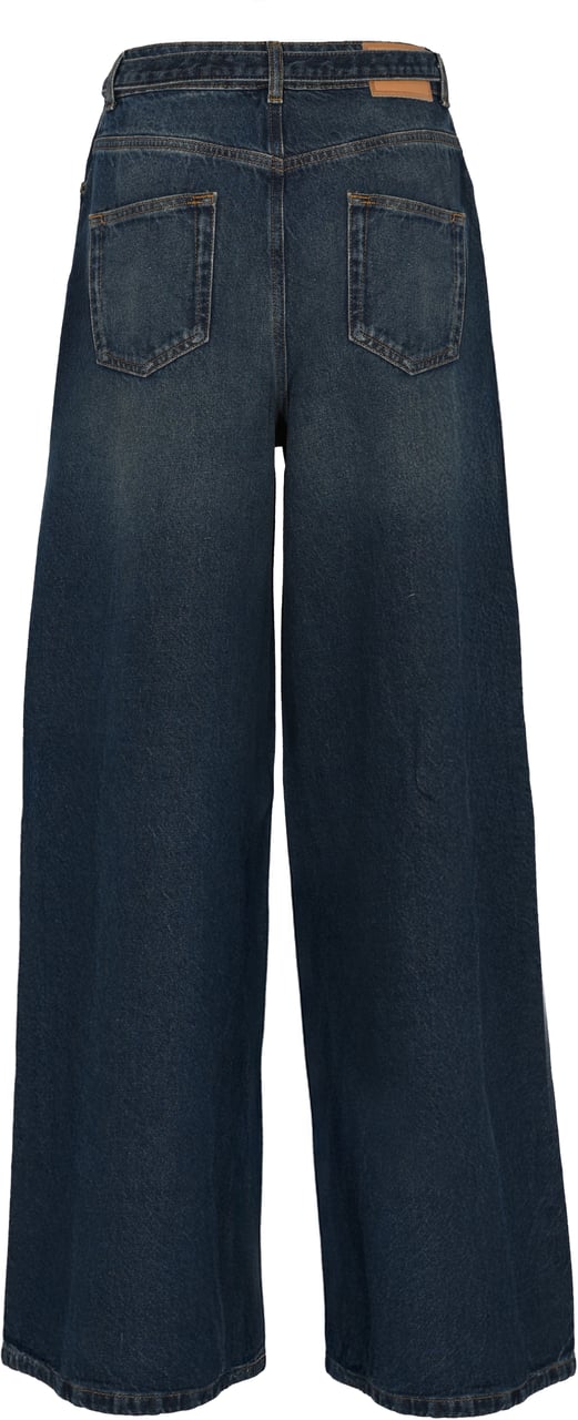 Twin-set Trousers Denim Scuro Blauw