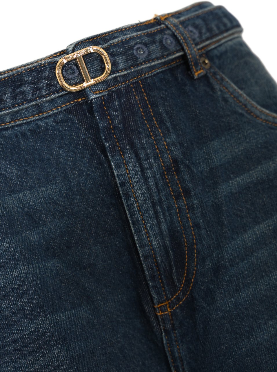 Twin-set Trousers Denim Scuro Blauw