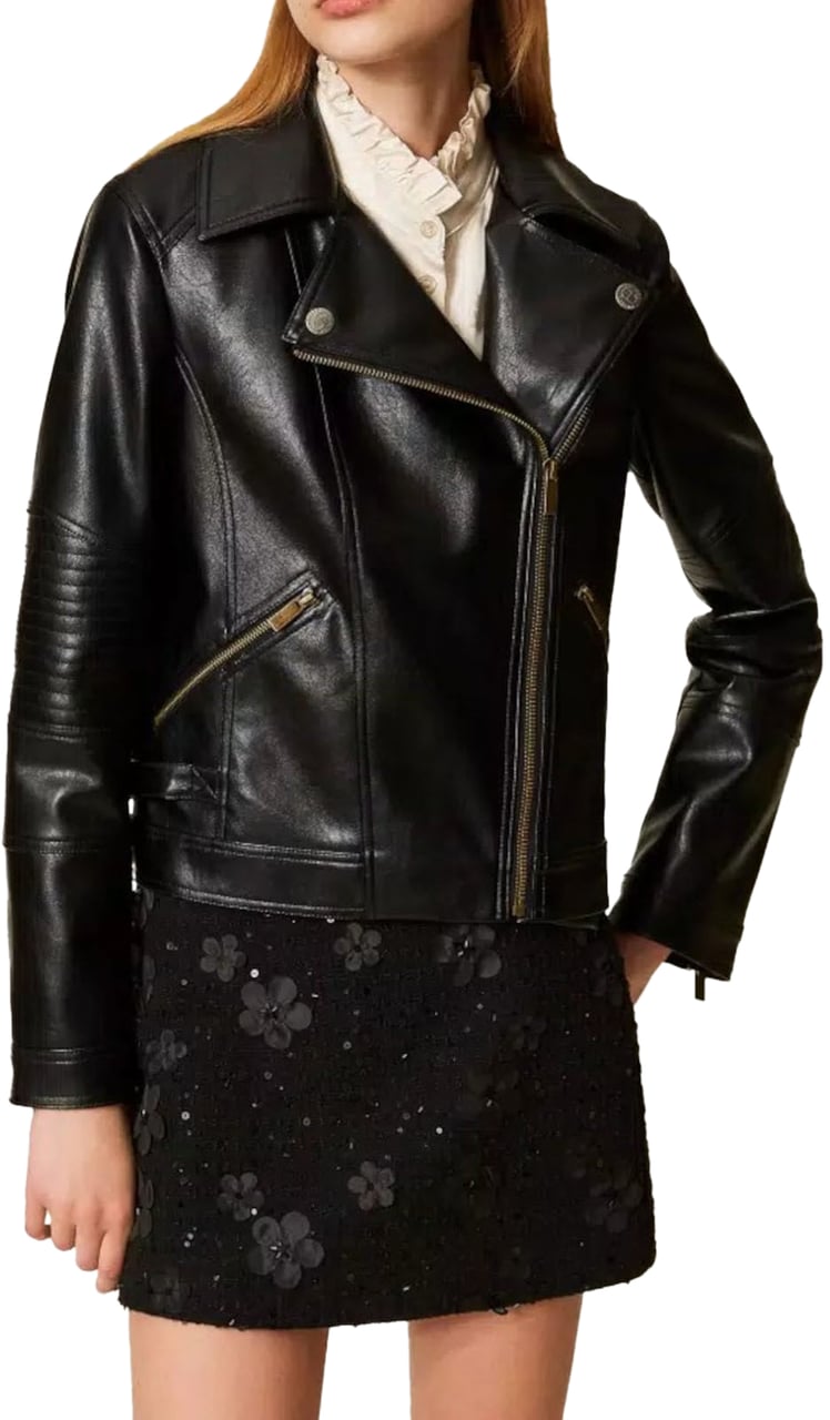 Twin-set Coats Black Zwart