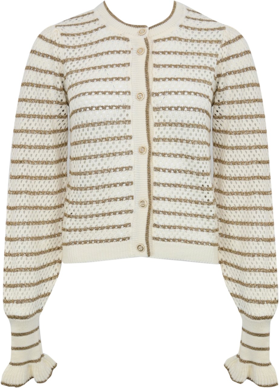 Twin-set Sweaters Nevegolden Green Lurex Metallic