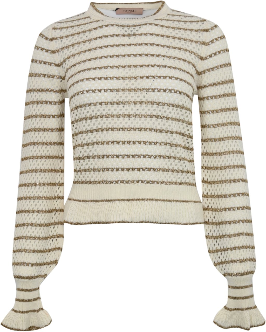 Twin-set Sweaters Nevegolden Green Lurex Metallic