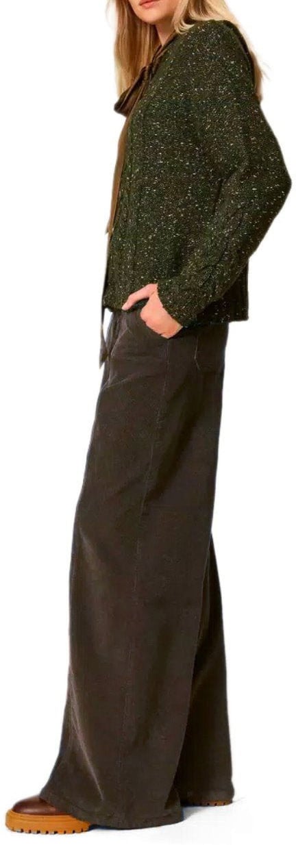 Twin-set TWINSET CHOCOLATE CORDUROY PANTS Bruin