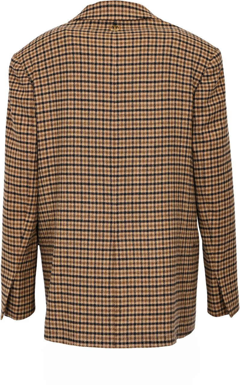 Twin-set Jackets Small Check Cammellonero Beige