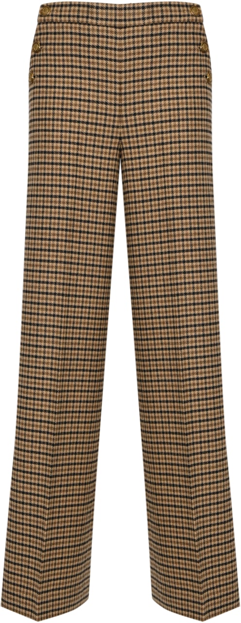 Twin-set Trousers Small Check Cammellonero Beige