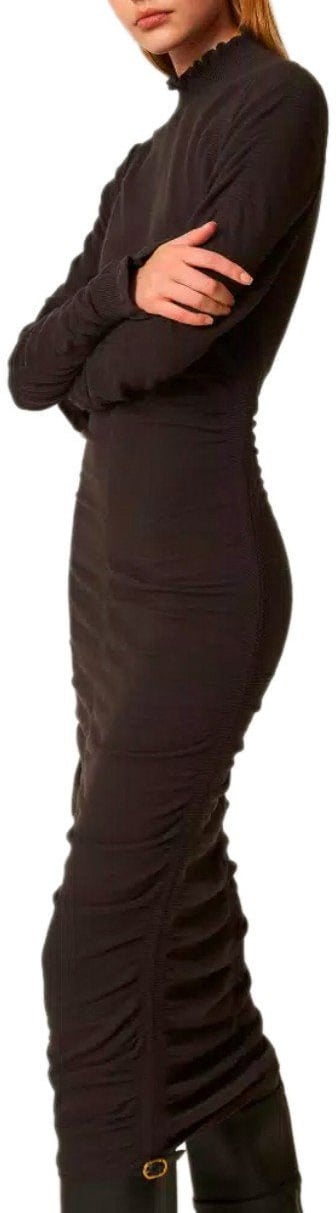 Twin-set TWINSET CHOCOLATE KNITTED MIDI DRESS Bruin