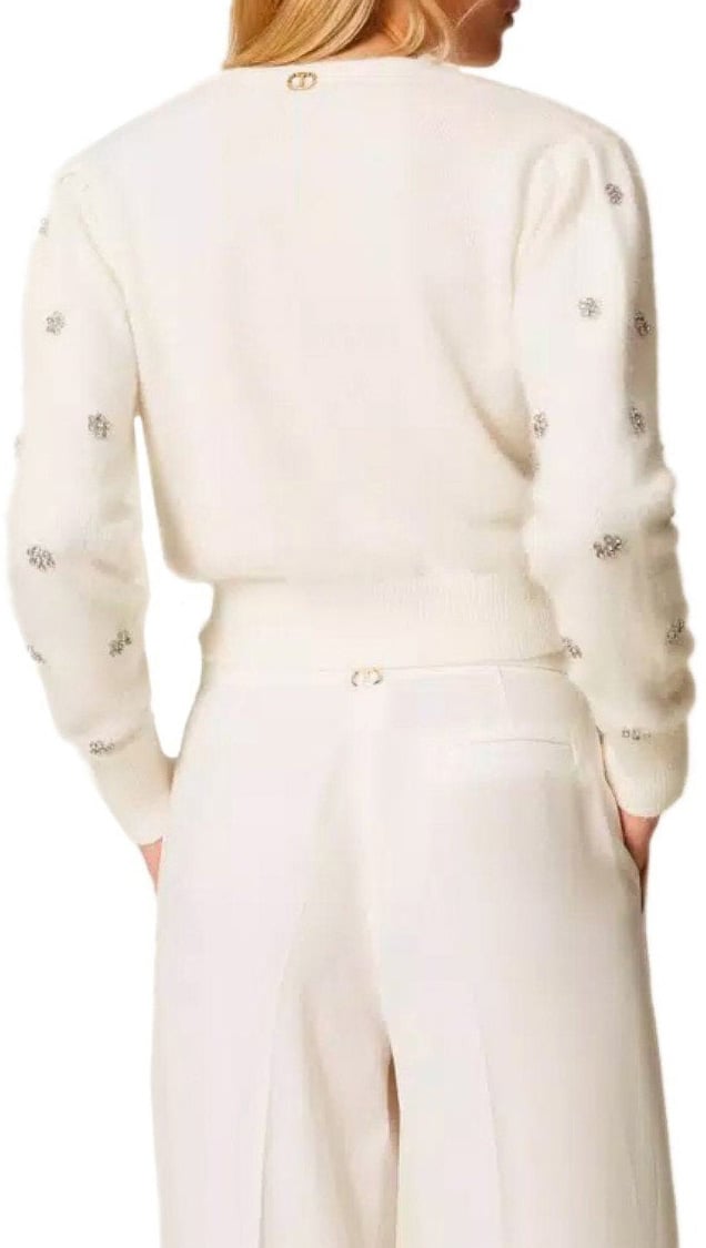 Twin-set TWINSET CROPPED CARDIGAN Wit