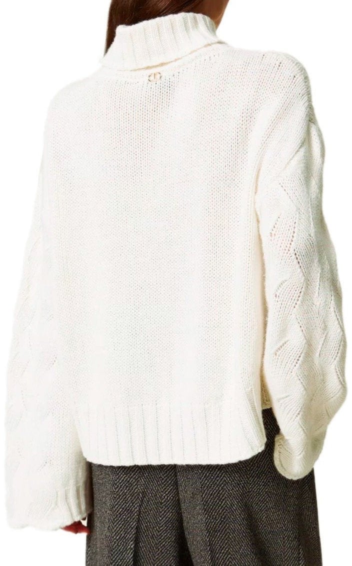 Twin-set TWINSET TURTLENECK SWEATER Wit