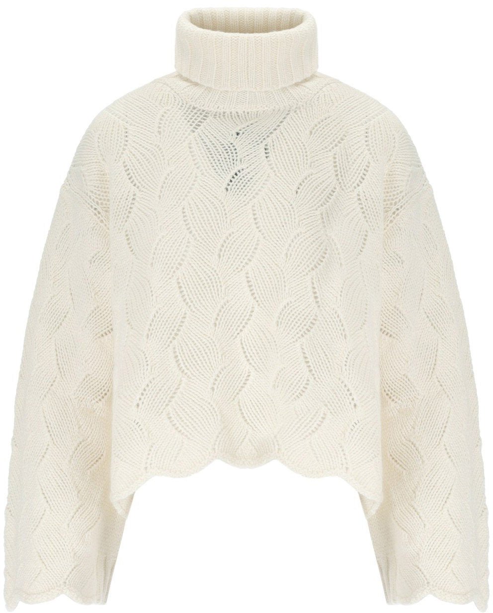 Twin-set TWINSET TURTLENECK SWEATER Wit