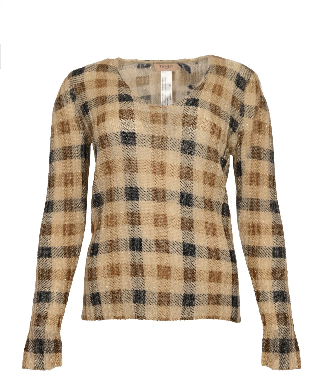 Twin-set Sweaters Stcheck Cammellonero Navy