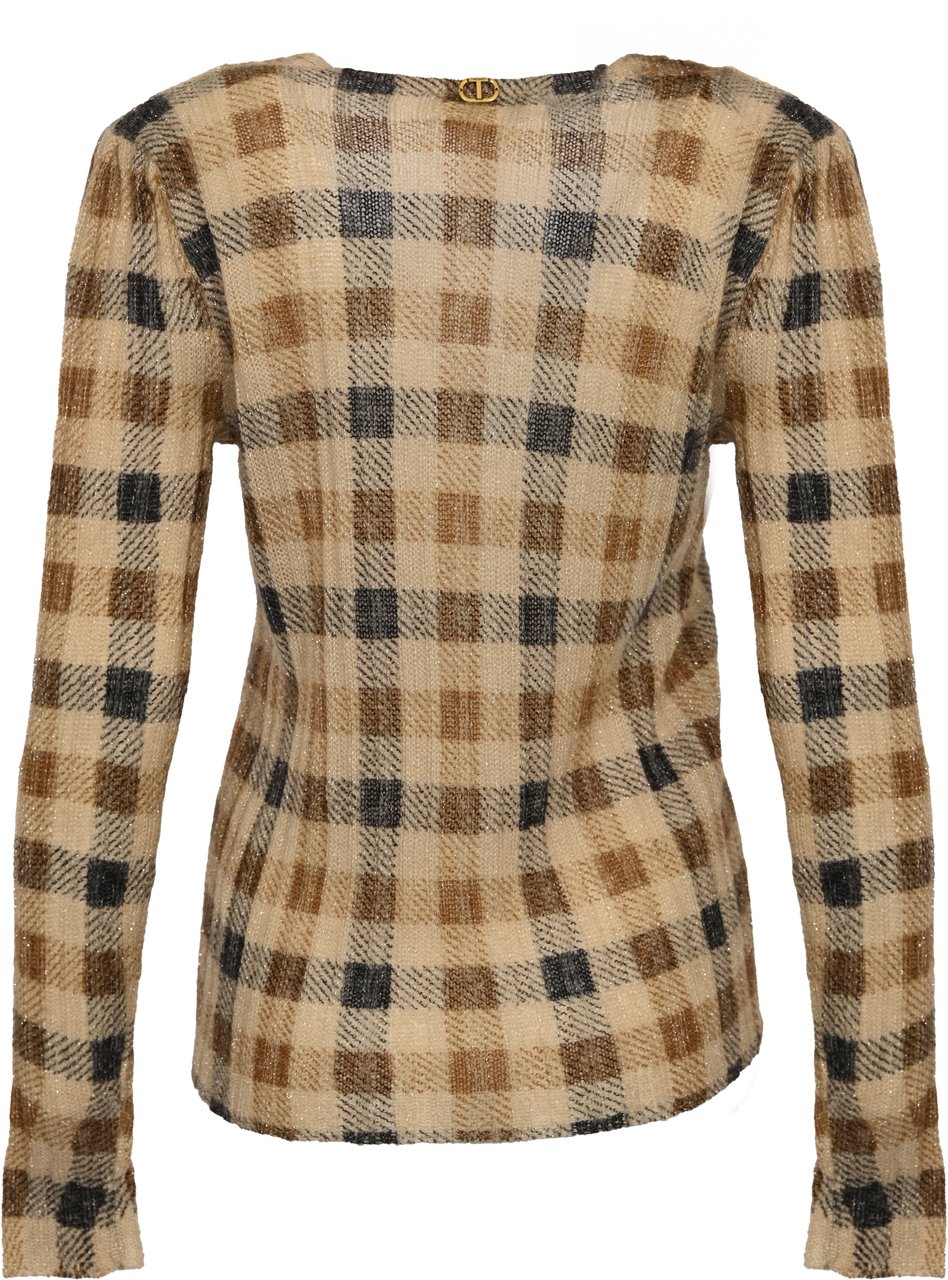 Twin-set Sweaters Stcheck Cammellonero Navy