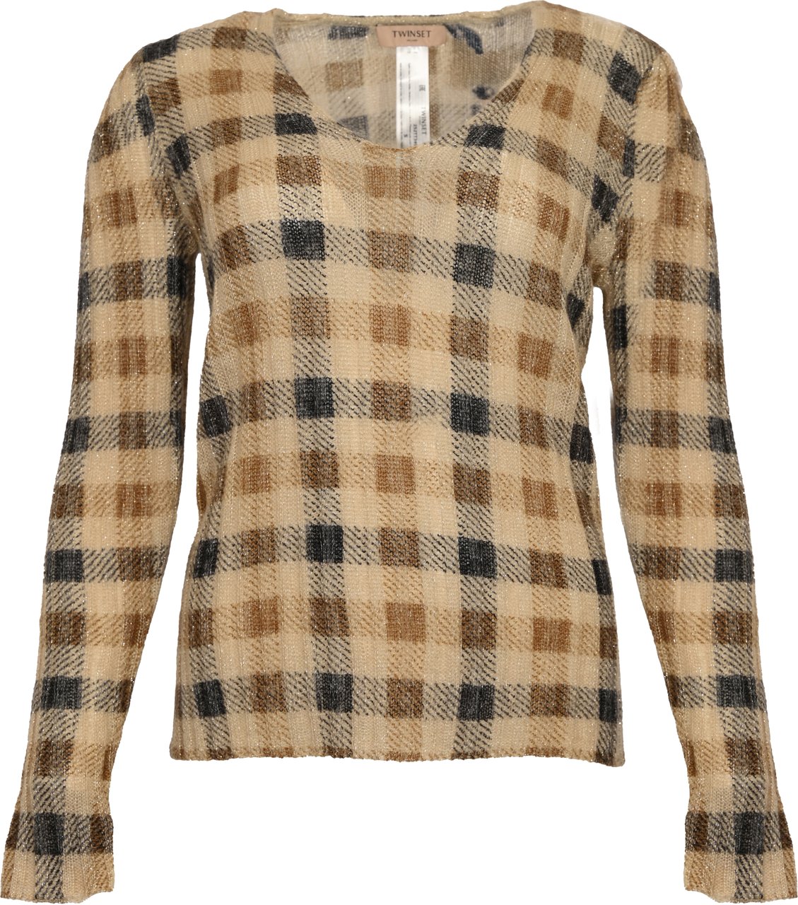 Twin-set Sweaters Stcheck Cammellonero Navy