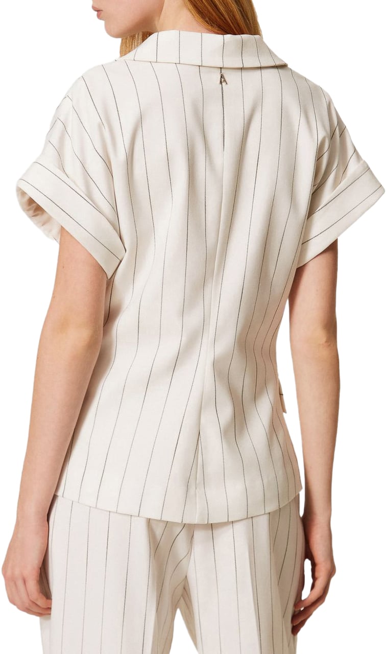 Twin-set Jackets Off White Pinstripe Wit