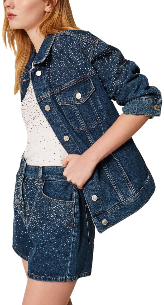 Twin-set Shorts Denim Blue Blauw