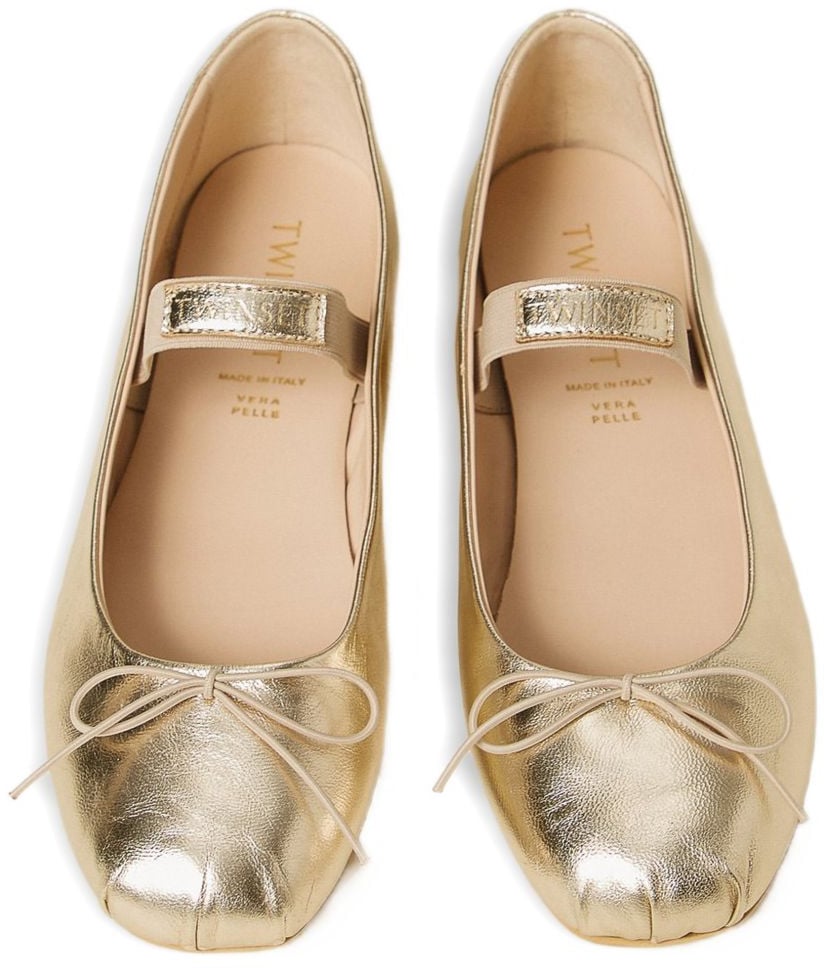 Twin-set Flat Shoes Platino Goud