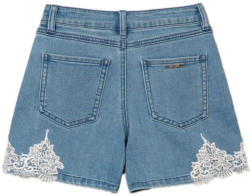 Twin-set Shorts Denim Blue Blauw