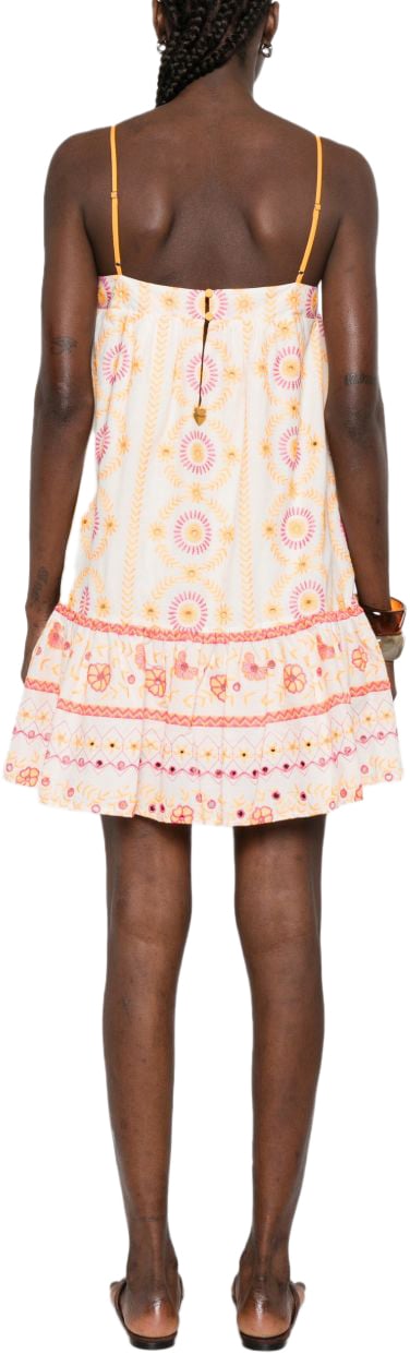 Twin-set Dresses Off Whiteorangefuchsia Wit