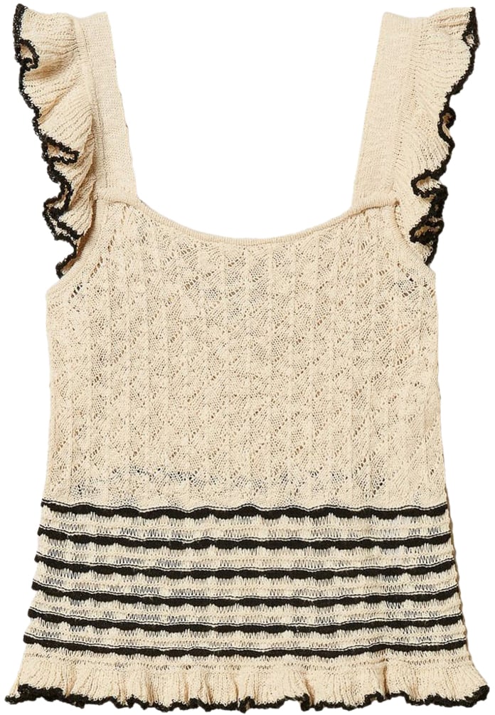 Twin-set Top Pergamenanero Divers