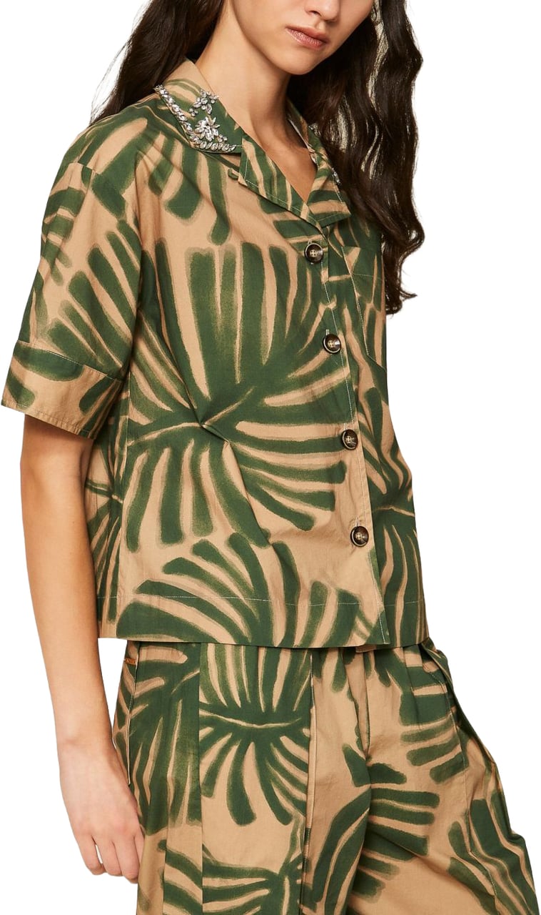 Twin-set Shirts Beige Donkergroen