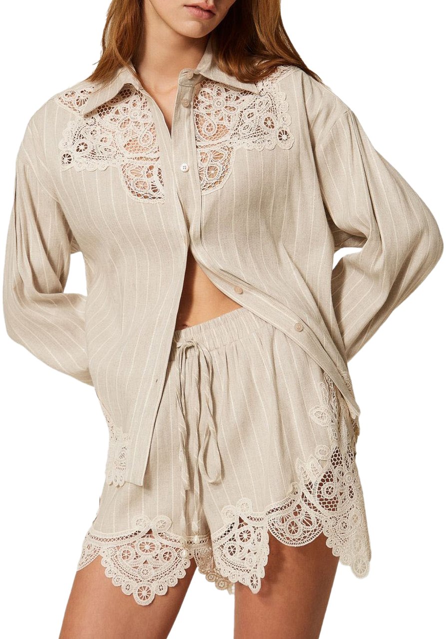 Twin-set Shorts Fog/Vaniglia Beige