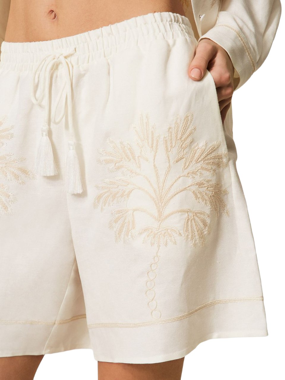 Twin-set Shorts Vaniglia/Fog Wit