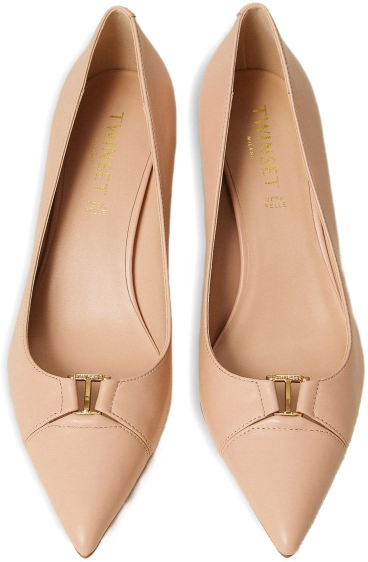 Twin-set With Heel Beige Beige