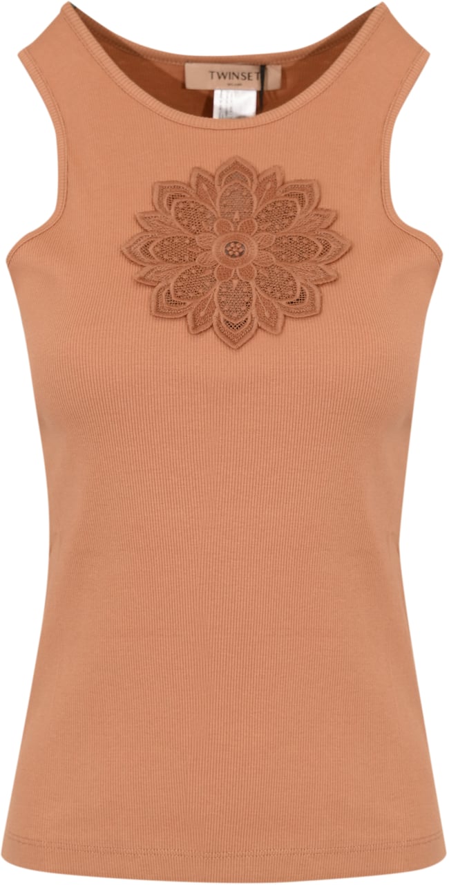 Twin-set Top Mocha Mousse Bruin