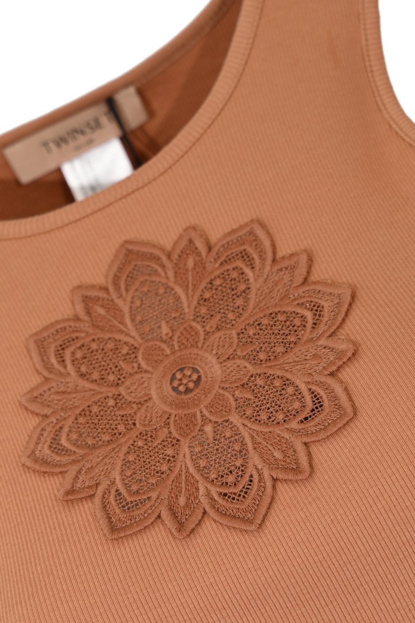 Twin-set Top Mocha Mousse Bruin