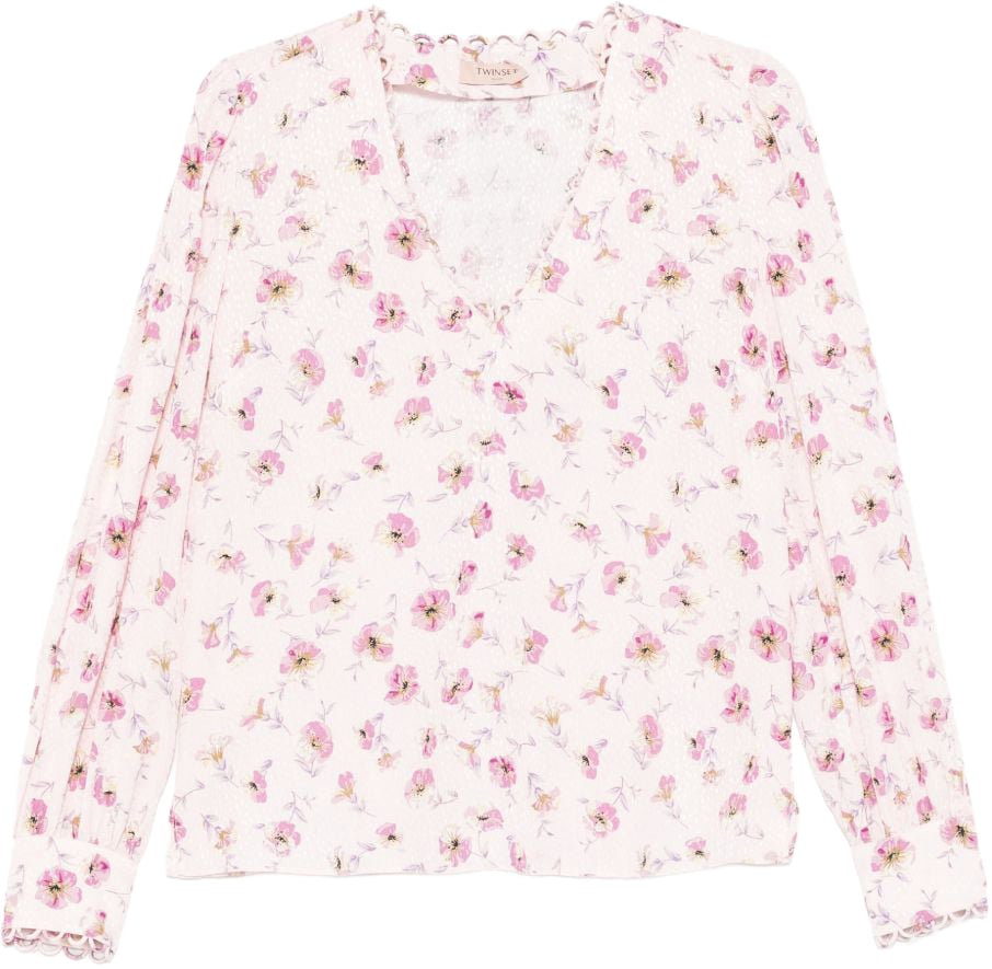 Twin-set Shirts Fiore Peachrose Roze