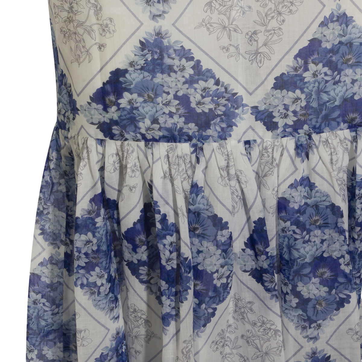 Twin-set Sleeveless High-Neck Maxi Dress With Floral Pattern Wit