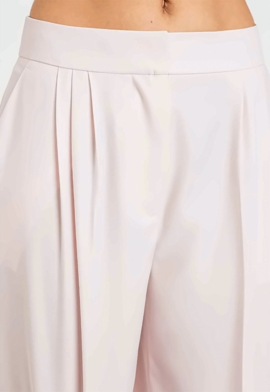 Twin-set Cropped Soft Fit Pleated Trousers Neutraal