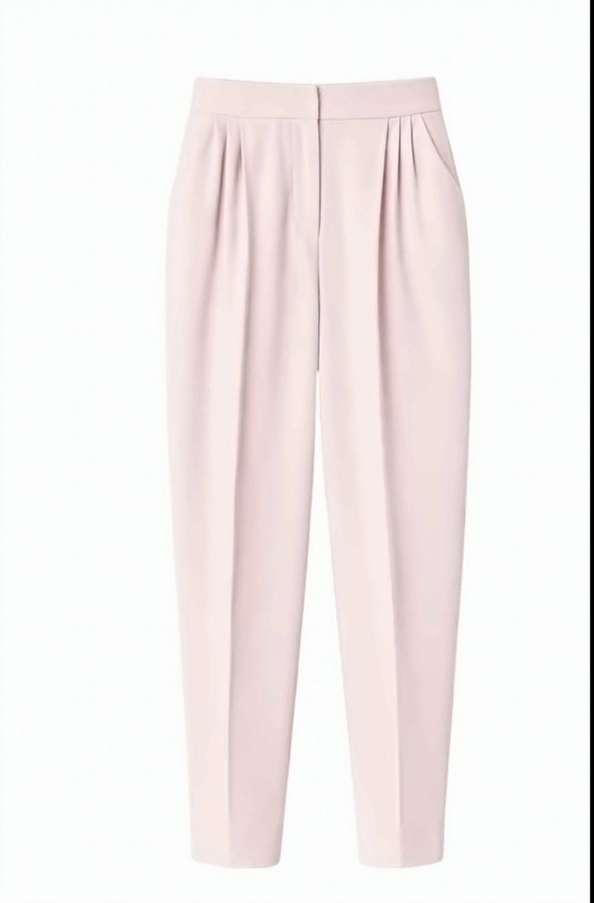 Twin-set Cropped Soft Fit Pleated Trousers Neutraal