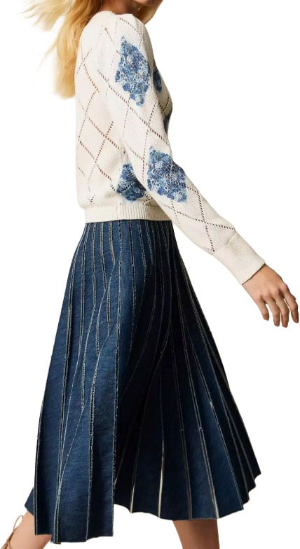 Twin-set Skirts Denim Blauw