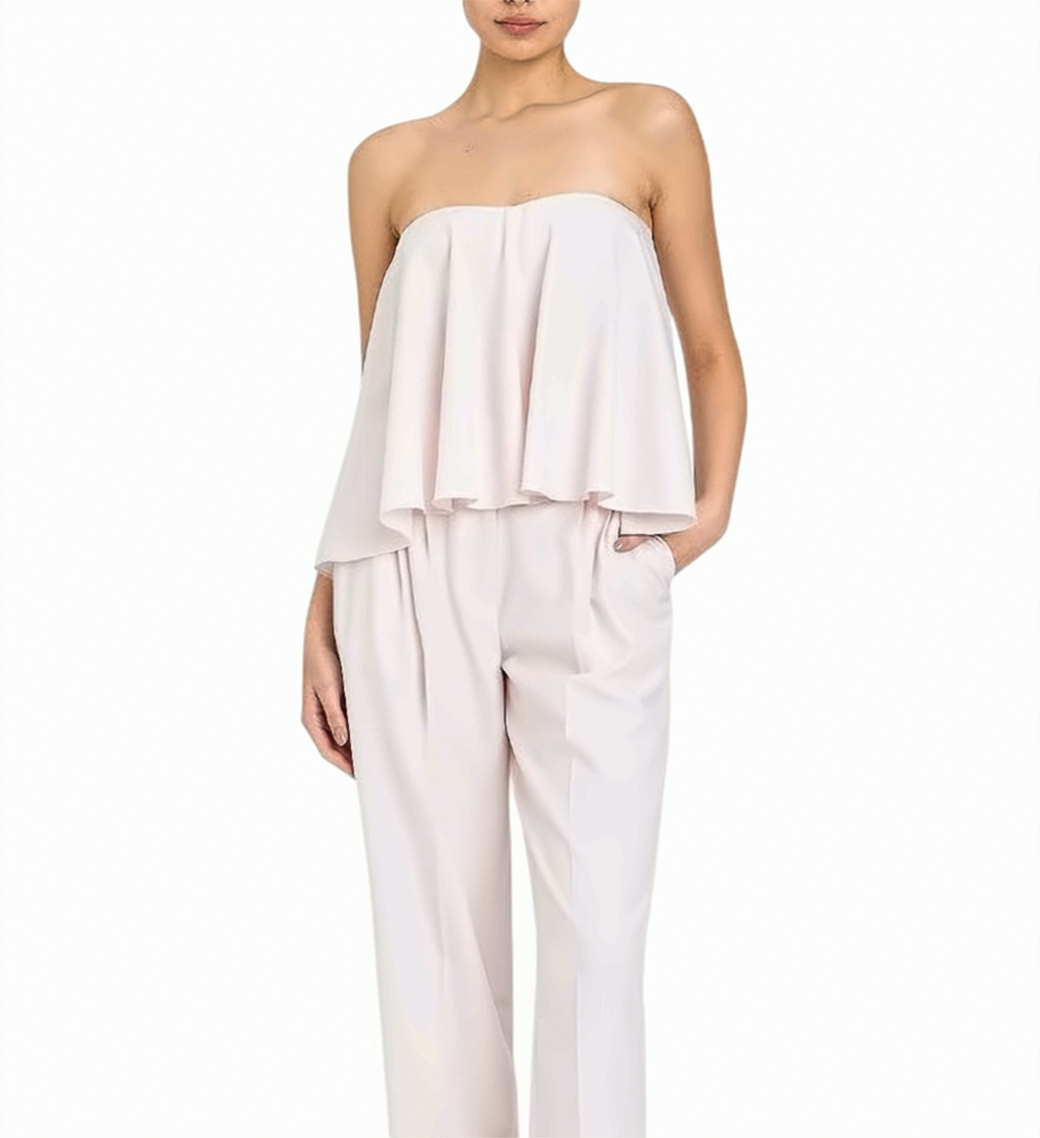 Twin-set Wool Blend Bustier A Line Top Neutraal