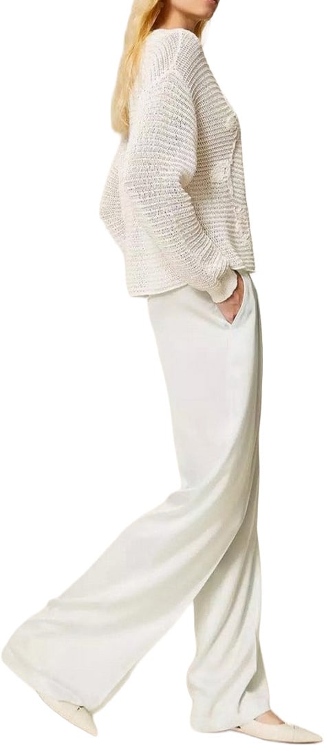 Twin-set Trousers Cyan Cyaan