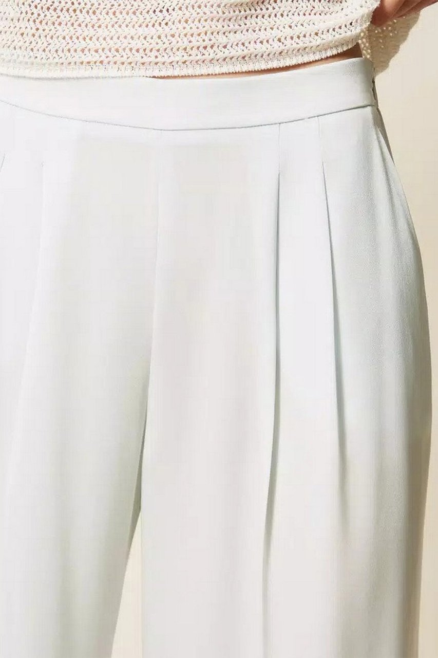Twin-set Trousers Cyan Cyaan