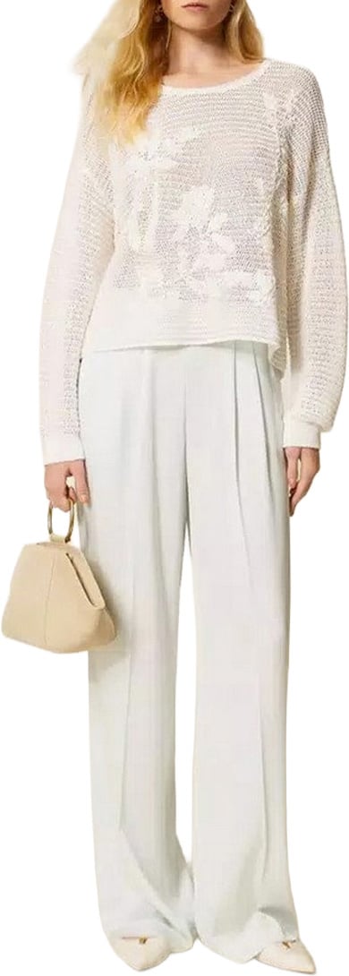 Twin-set Trousers Cyan Cyaan
