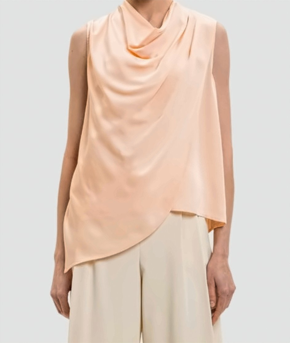 Twin-set Twein Set Asymmetrical Top Shirt Neutraal