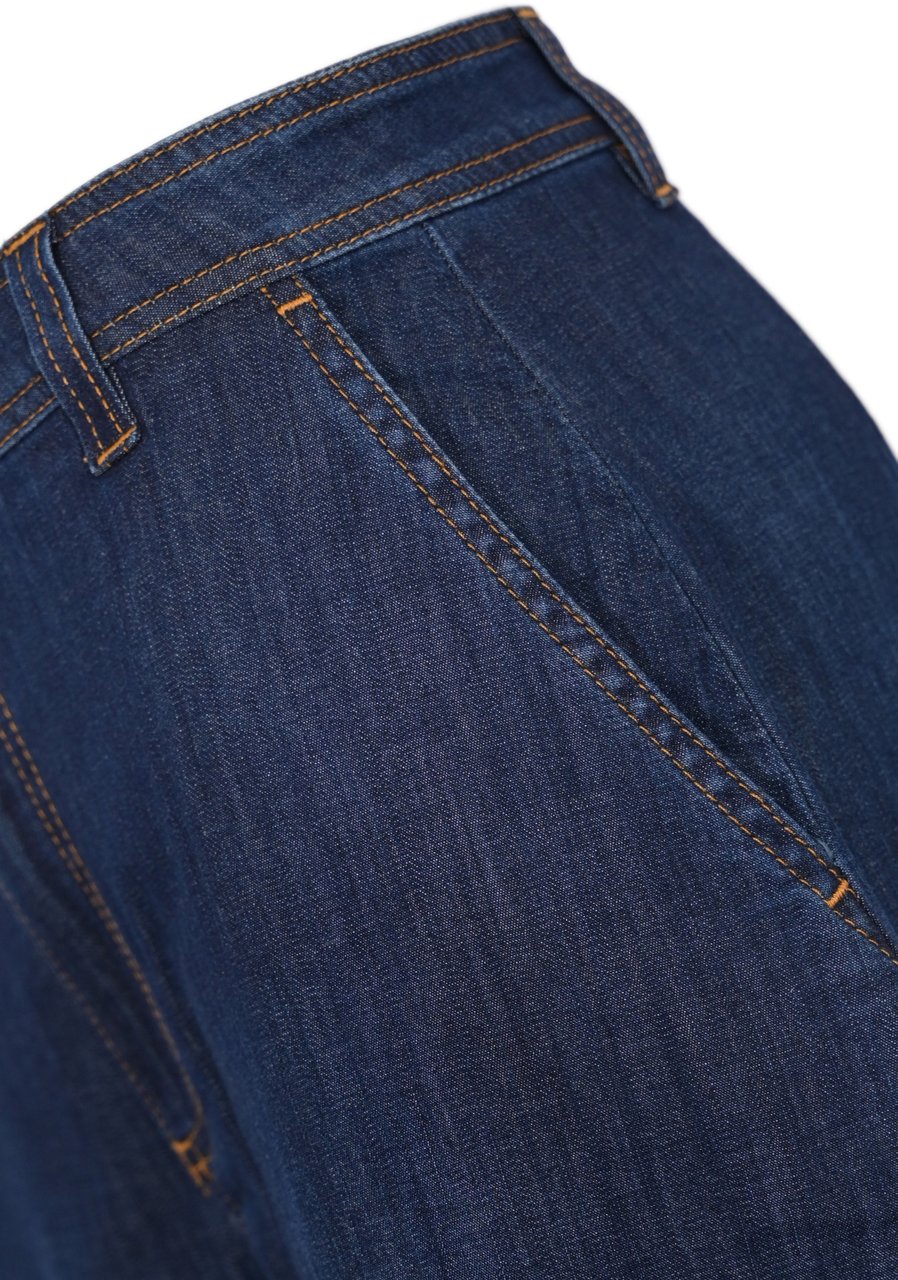 Twin-set Trousers Denim Scuro Blauw