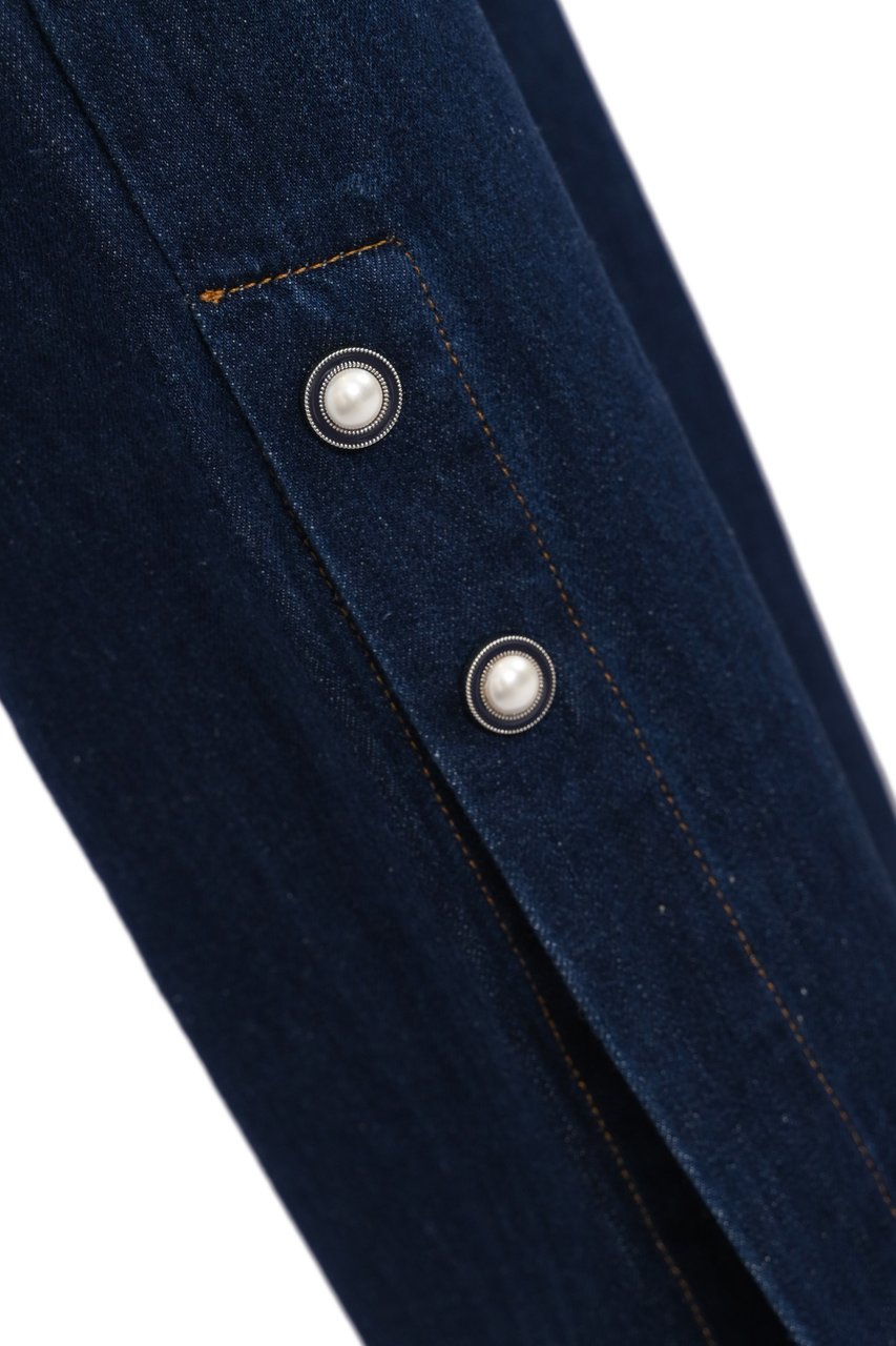 Twin-set Trousers Denim Medio Scuro Blauw