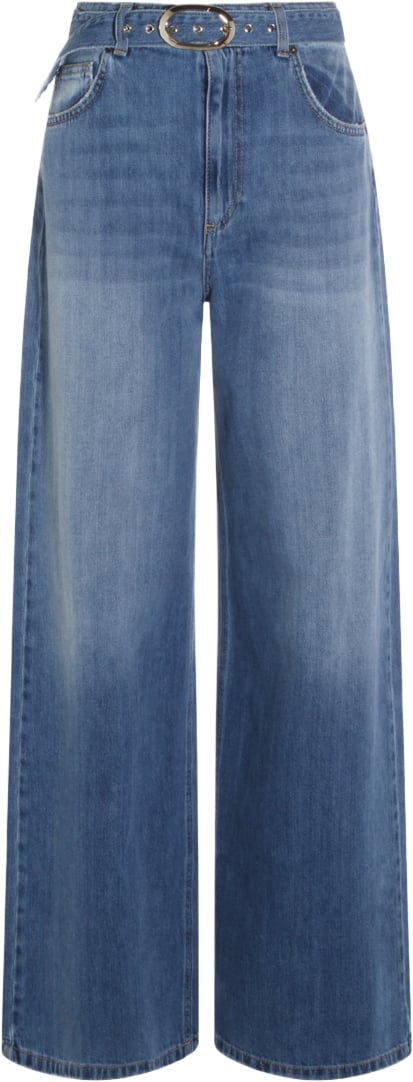 Twin-set Light Denim Jeans with Classic Five-Pocket Design Blauw