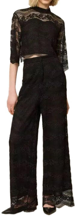 Twin-set Trousers Black Zwart