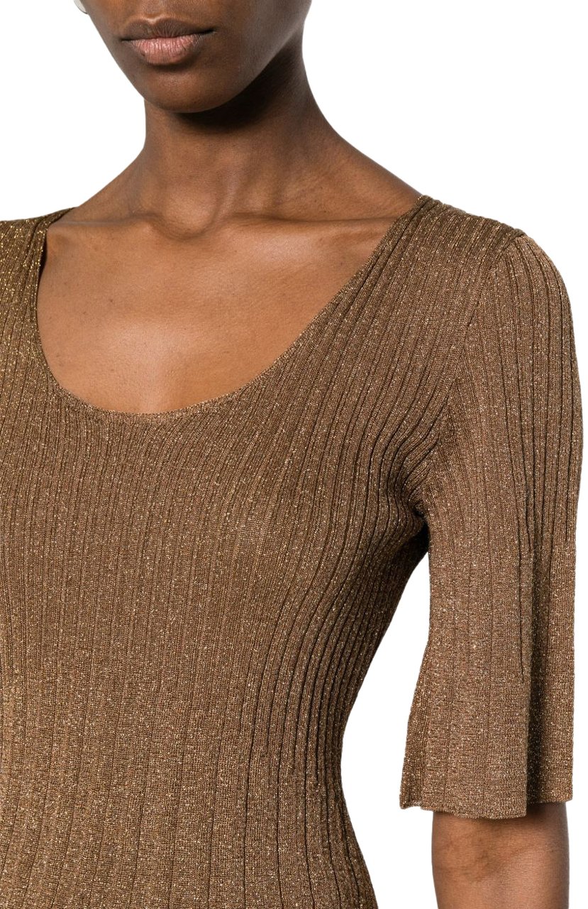 Twin-set Sweaters Wood Lurex Oro Goud