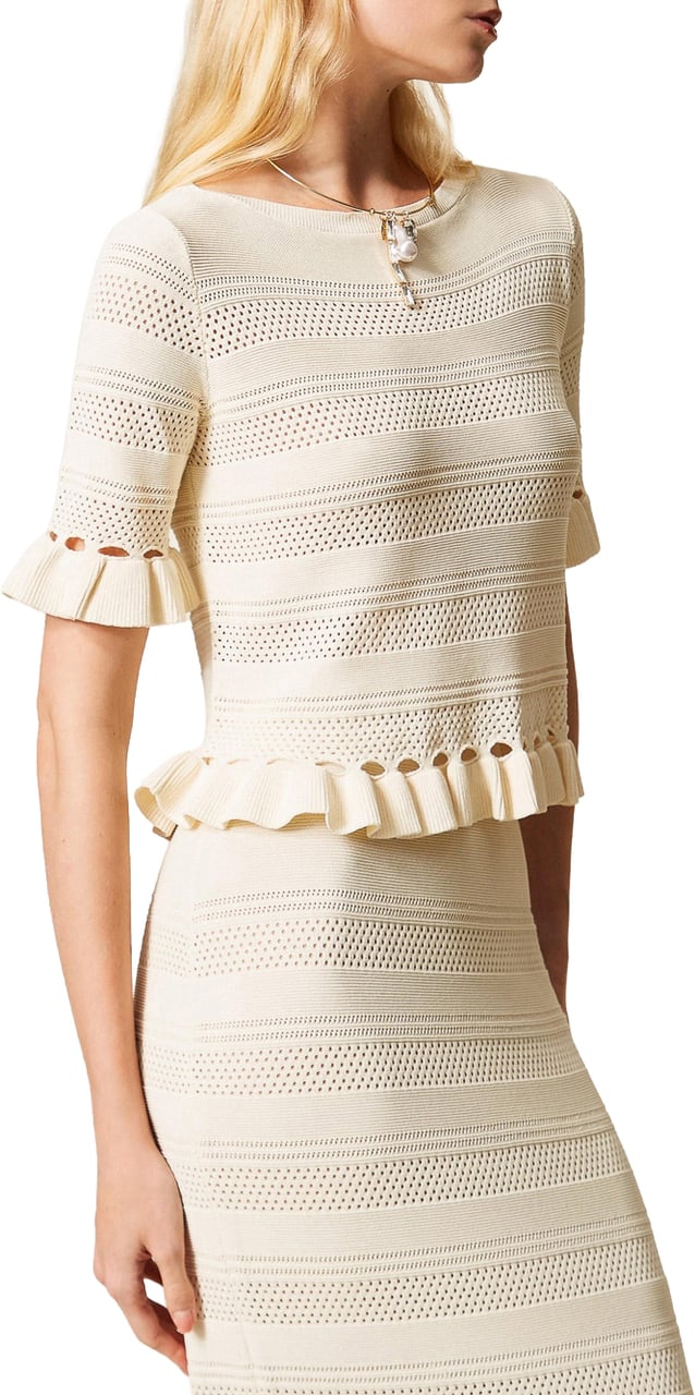 Twin-set Sweaters Madreperla Wit