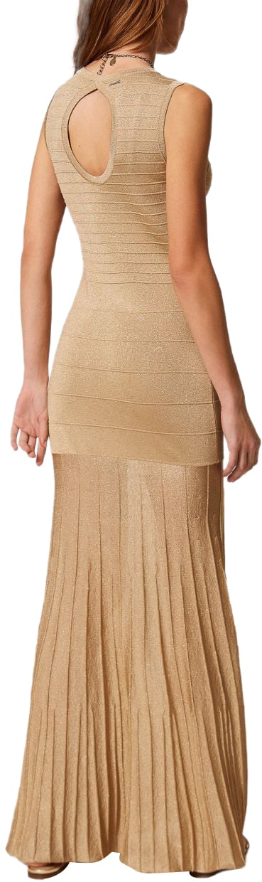 Twin-set Dresses Sand Lurex Beige