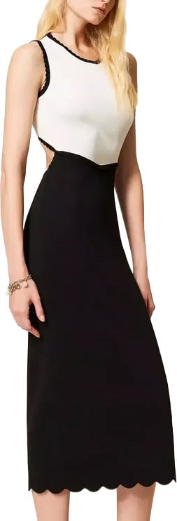 Twin-set Dresses Bic.Nero/Neve Divers