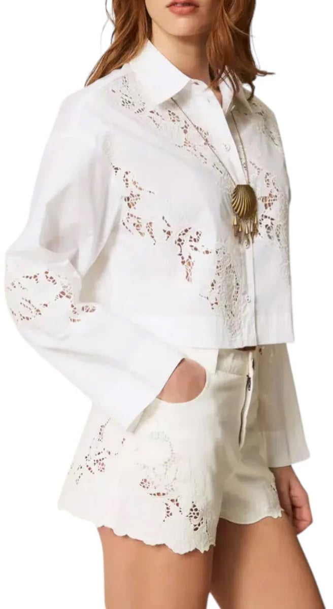 Twin-set Shirts Bianco Ottico Wit