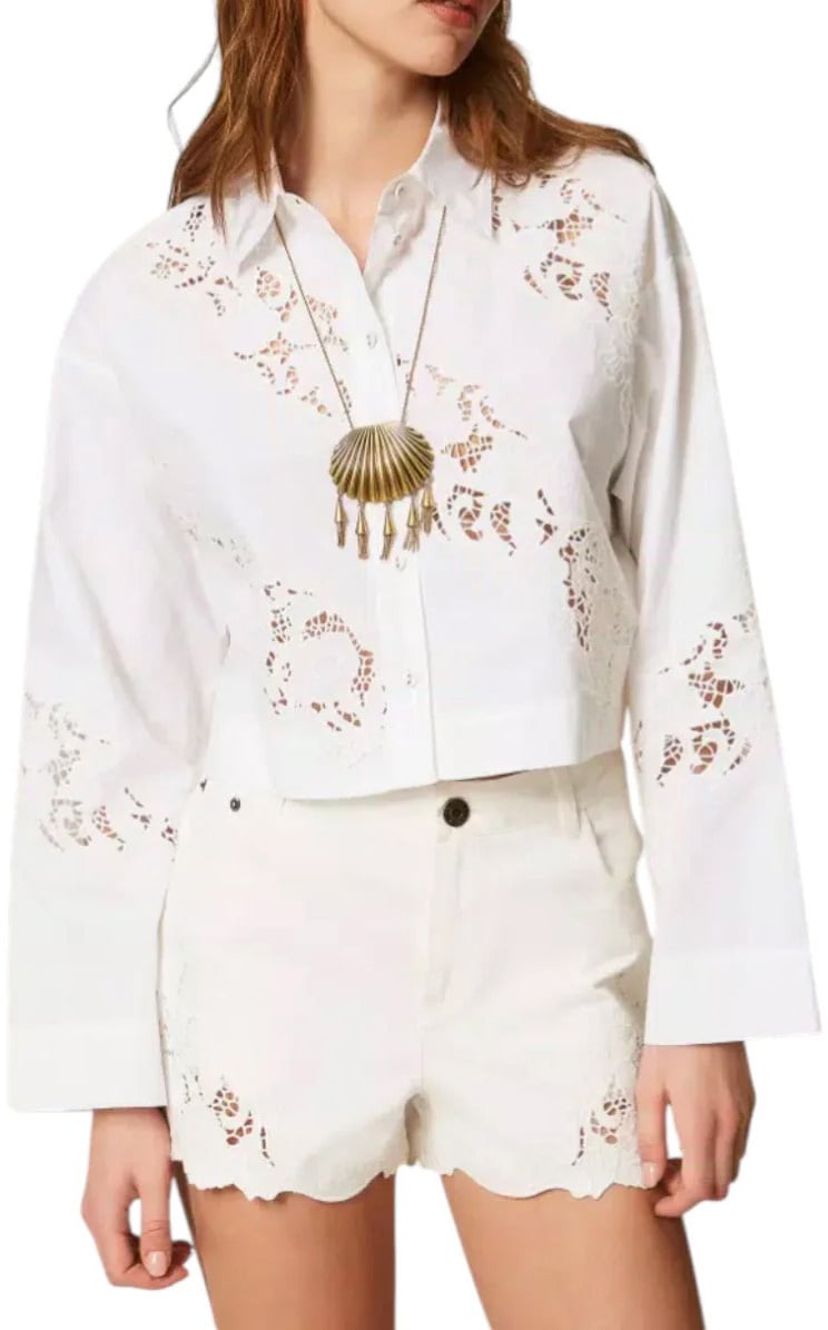 Twin-set Shirts Bianco Ottico Wit