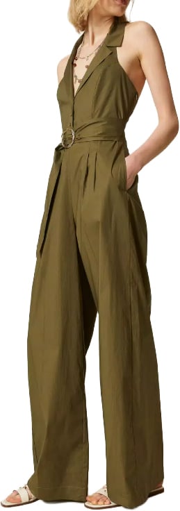Twin-set Trousers Green Donkergroen
