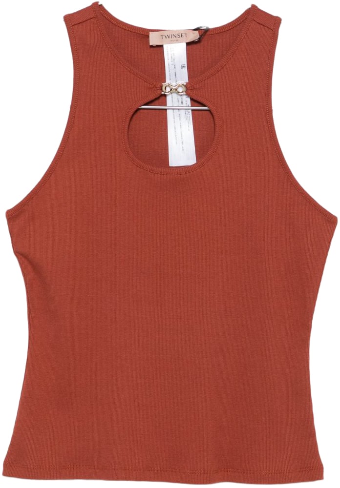 Twin-set Top Brown Henna Bruin